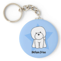 Kawaii Star Bichon Frise Keychains