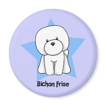 Kawaii Star Bichon Frise Magnets