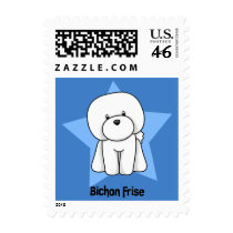Kawaii Star Bichon Frise Stamps