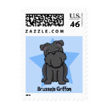 Kawaii Star Black Brussels Griffon postage