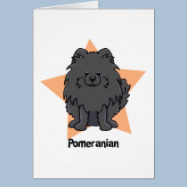Kawaii Star Black Pomeranian cards