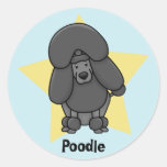 Kawaii Star Black Poodle Stickers
