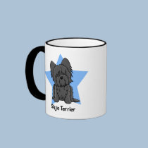 Kawaii Star Black Skye Terrier mugs