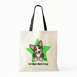 Kawaii Star Black & Tan Cardigan Welsh Corgi bag