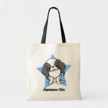 Kawaii Star Blk Japanese Chin Bags