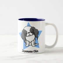 Kawaii Star Blk Japanese Chin Mug