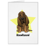 Kawaii Star Bloodhound Greeting Card