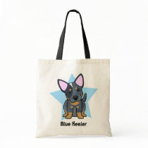 Kawaii Star Blue Heeler Canvas Bags