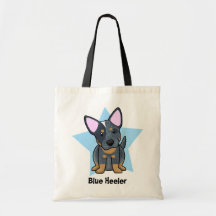 Kawaii Star Blue Heeler Canvas Bags