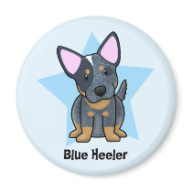 Kawaii Star Blue Heeler magnets