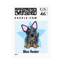 Kawaii Star Blue Heeler Postage