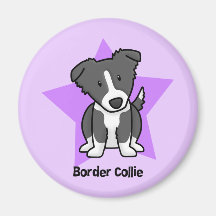 Kawaii Star Border Collie Fridge Magnets