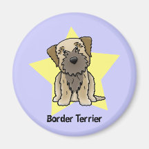Kawaii Star Border Terrier Magnets