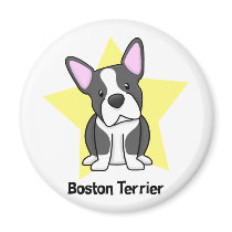 Kawaii Star Boston Terrier magnets by MenagerieMayhem Kawaii Star Boston Terrier magnets