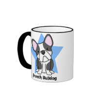 Kawaii Star BW French Bulldog Mug