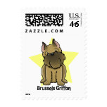 Kawaii Star Cropped Brussels Griffon postage
