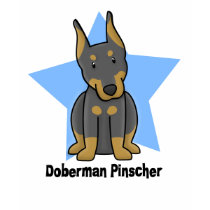Kawaii Star Doberman Pinscher Women's t-shirts by MenagerieMayhem Kawaii Star Doberman Pinscher Women's t-shirts