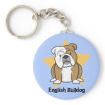 Kawaii Star English Bulldog Keychains