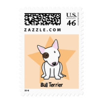 Kawaii Star Eye Spot Bull Terrier Postage Stamp