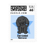 Kawaii Star Flat Coated Retriever postage