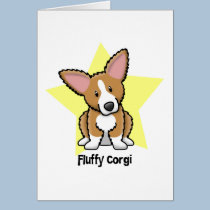 Kawaii Star Fluffy Corgi cards