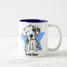 Kawaii Star Harlequin Great Dane Coffee Mug