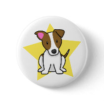 Kawaii Star Jack Russell Terrier Button by MenagerieMayhem Kawaii Star Jack Russell Terrier Button