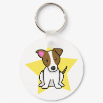 Kawaii Star Jack Russell Terrier Keychain by MenagerieMayhem Kawaii Star Jack Russell Terrier Keychain