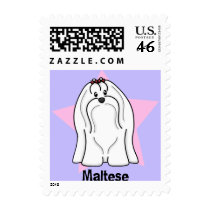 Kawaii Star Maltese Stamps