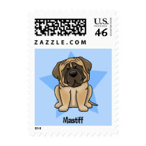 Kawaii Star Mastiff Postage Stamps