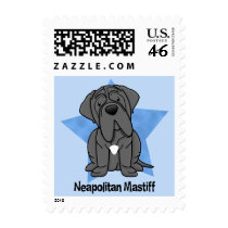 Kawaii Star Neapolitan Mastiff Postage Stamps