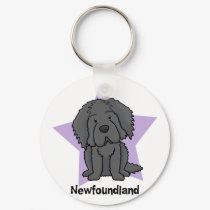 Kawaii Star Newfoundland Keychain
