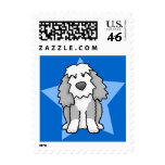 Kawaii Star Old English Sheepdog Postage Stamps