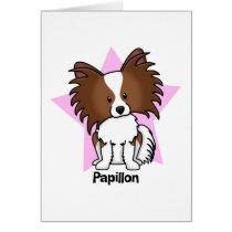 Kawaii Star Papillon Greeting Card