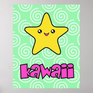 Kawaii Star Poster print