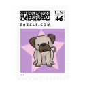 Kawaii Star Pug Postage Stamps by MenagerieMayhem Kawaii Star Pug Postage Stamps