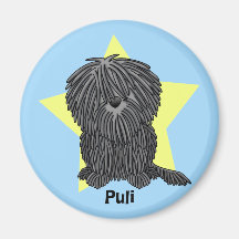 Kawaii Star Puli Refrigerator Magnets