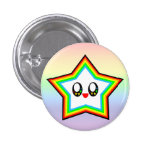 KAWAII STAR RAINBOW HAPPY FACE LUCKY buttons