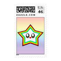 KAWAII STAR RAINBOW HAPPY FACE LUCKY postage