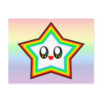 KAWAII STAR RAINBOW HAPPY FACE LUCKY postcards