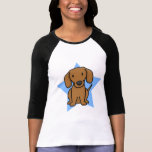 Kawaii Star Red Dachshund Ladies T-Shirt