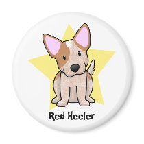 Kawaii Star Red Heeler magnets by MenagerieMayhem Kawaii Star Red Heeler magnets