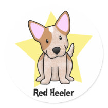 Kawaii Star Red Heeler Sticker