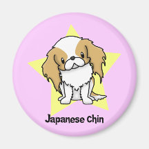 Kawaii Star Red Japanese Chin Fridge Magnet