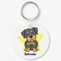 Kawaii Star Rottweiler keychains