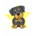 Kawaii Star Rottweiler Ladies' t-shirts by MenagerieMayhem Kawaii Star Rottweiler Ladies' t-shirts