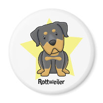 Kawaii Star Rottweiler magnets