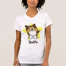 Kawaii Star Sheltie Ladies TShirt