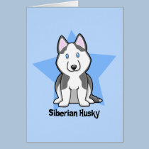 Kawaii Star Siberian Husky cards