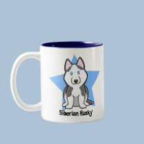 Kawaii Star Siberian Husky mugs